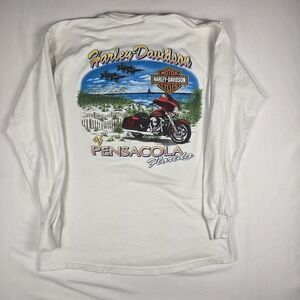 Harley Davidson Shirt Men M Pensacola Florida Long Sleeve